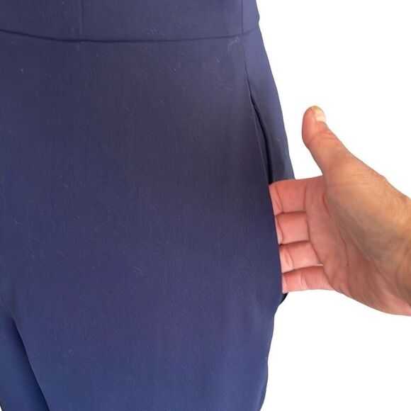 EUC Club Monaco Navy Wrap Tank Jumpsuit - Size 0 (ankle or petite) - Picture 11 of 13